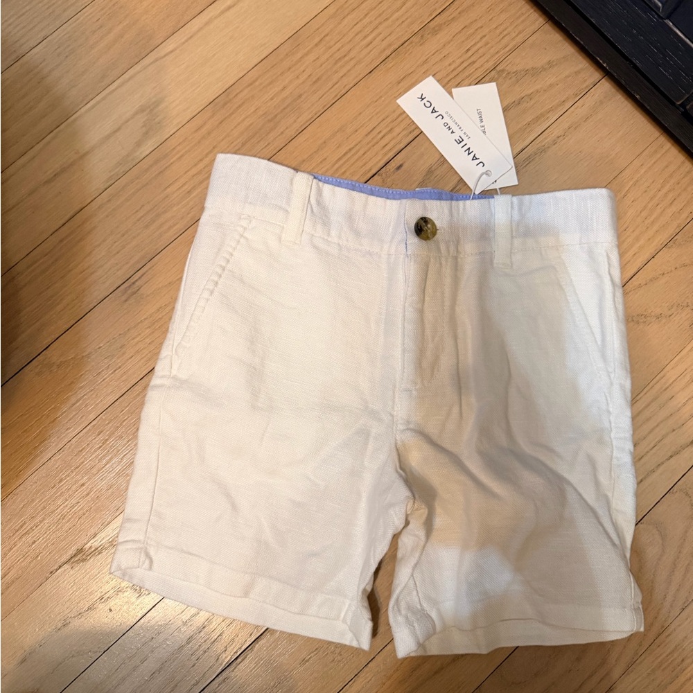 Janie and Jack White Boys' Flat Front Shorts